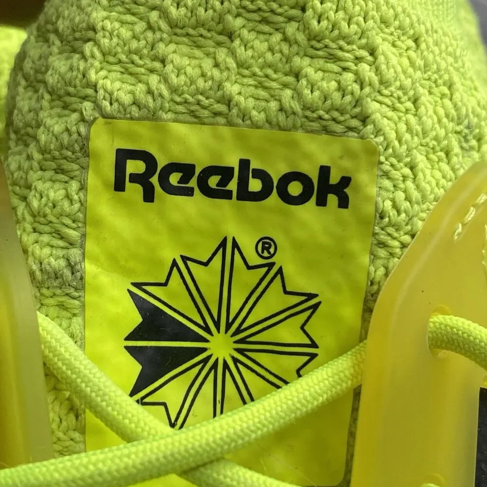 Reebok Zoku Runner Ultraknit Neon Volt Green Slip On Mens 7.5 Athletic Sneakers